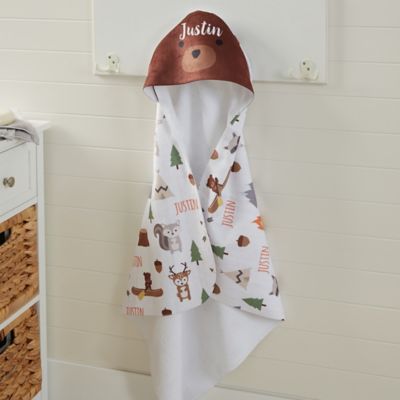 personalised baby hooded towel