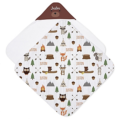 Woodland Adventure Bear Hooded Towel. View a larger version of this product image.