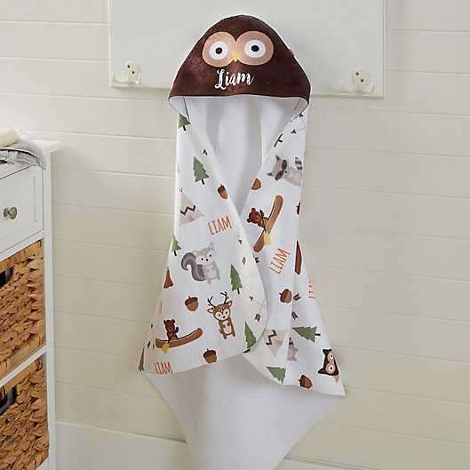 Alternate image 1 for Woodland Adventure Owl Hooded Towel