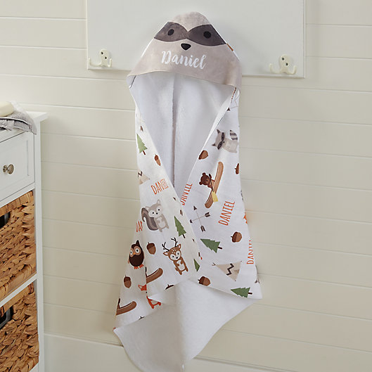 Alternate image 1 for Woodland Adventure Raccoon Hooded Towel
