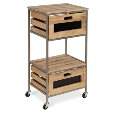 Kate and Laurel Gannon Farmhouse Kitchen Cart | Bed Bath ...