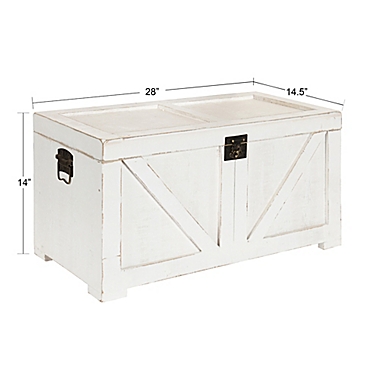 Kate and Laurel Cates Storage Chest in White. View a larger version of this product image.