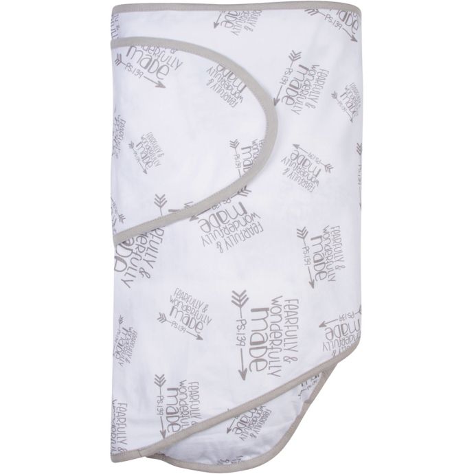 Miracle Blanket® Fearfully Made Newborn Swaddle in Grey Bed Bath and