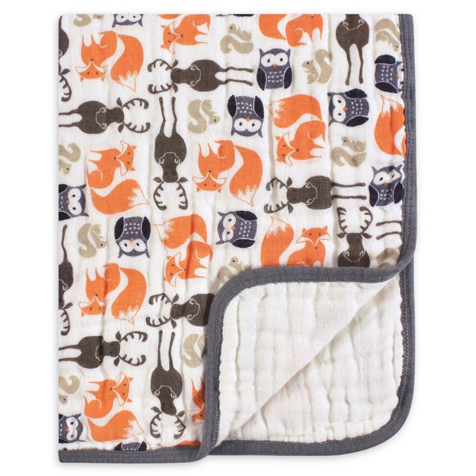 Hudson Baby® Forest Muslin Tranquility Blanket in Beige ...