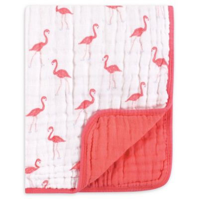 flamingo muslin blanket