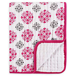 Yoga Sprout Tranquility Medallion Muslin Blanket in Pink
