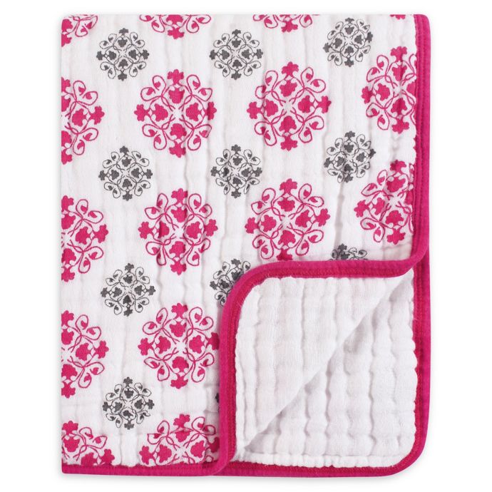 Yoga Sprout Tranquility Medallion Muslin Blanket in Pink buybuy BABY