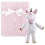 Hudson Baby&reg; 2-Piece Unicorn Plush Blanket and Toy Set in White