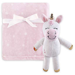 Hudson Baby® 2-Piece Unicorn Plush Blanket and Toy Set in White