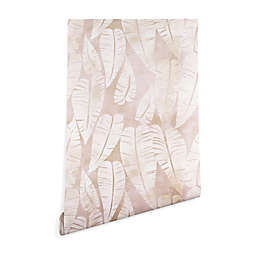 Deny Designs Schatzi Brown Island Goddess Leaf Creme Peel and Stick Wallpaper