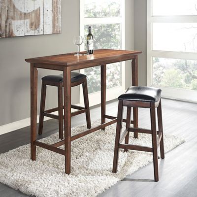 Hilale Furniture Kenton, Free Standing Bar Table With Stools