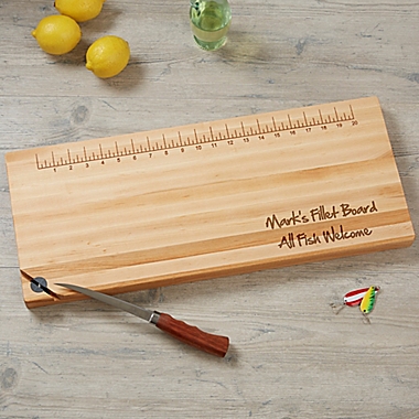 Personalized 10-Inch x 24-Inch Maple Fillet Board. View a larger version of this product image.
