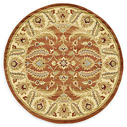 Unique Loom Hickory Agra 6' Round Area Rug in Brick Red
