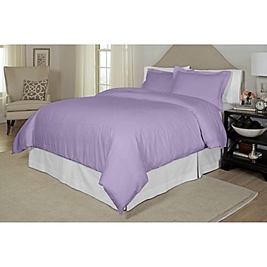 Pointehaven Printed 300-Thread-Count Full/Queen Duvet Cover Set in Lavender. View a larger version of this product image.