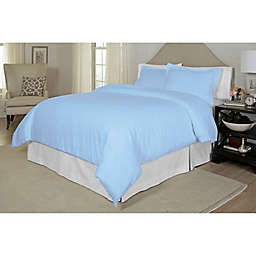 Pointehaven Printed 300-Thread-Count Twin/Twin XL Duvet Cover Set in Blue