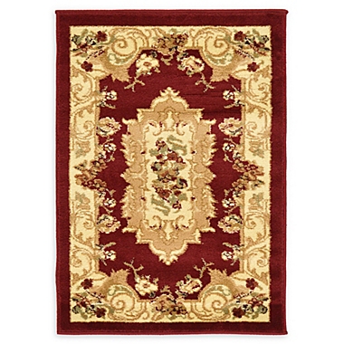 Unique Loom Henry Versailles 2&#39;2&quot; x 3&#39; Powerloomed Accent Rug in Red. View a larger version of this product image.