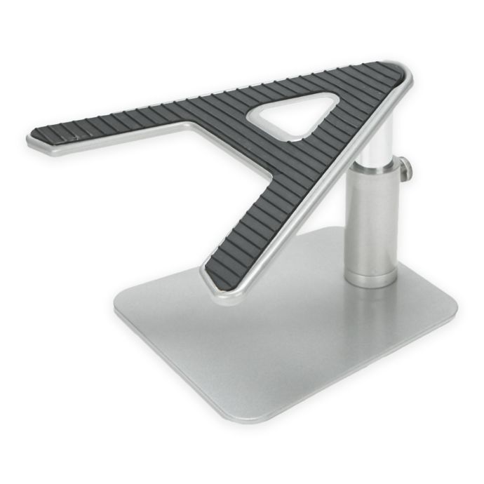 Mind Reader Adjustable Laptop Riser Stand in Silver Black 