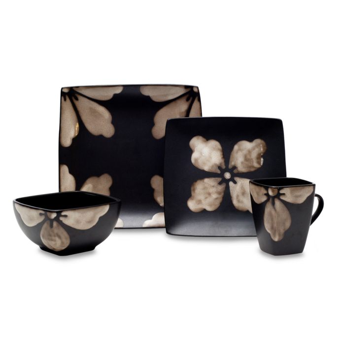 Baum Kasbar Tile 16Piece Dinnerware Set in Ivory Bed Bath & Beyond