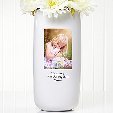 Photo Sentiments Ceramic Vase. View a larger version of this product image.