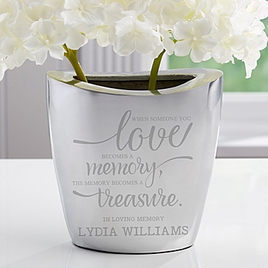 Memory Becomes A Treasure Aluminum Vase. View a larger version of this product image.