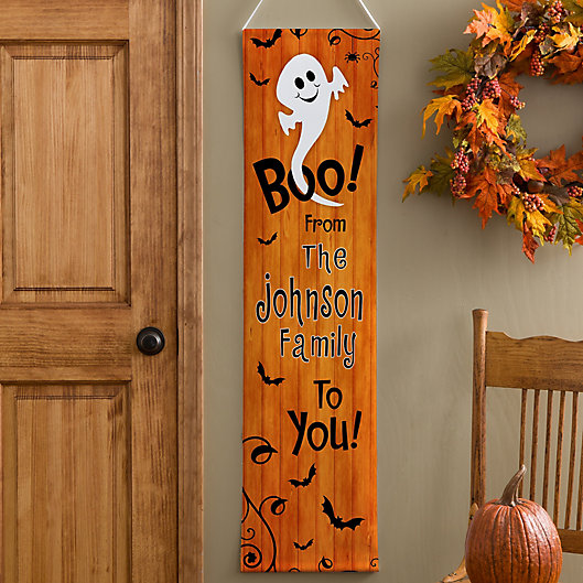 Alternate image 1 for Personalized Happy Halloween Door Banner