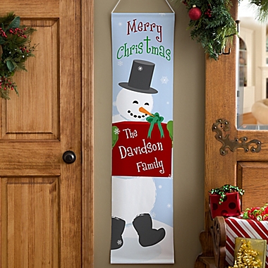 Personalized Merry Christmas Door Banner. View a larger version of this product image.