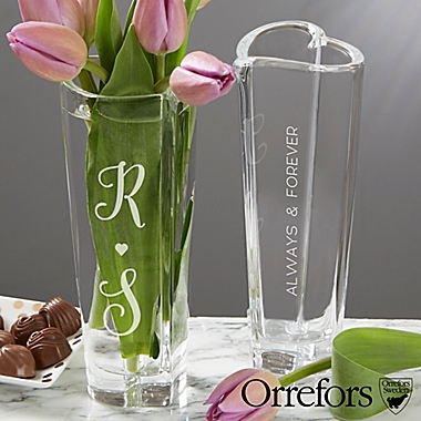 Orrefors Crystal Romantic Heart Bud Vase. View a larger version of this product image.