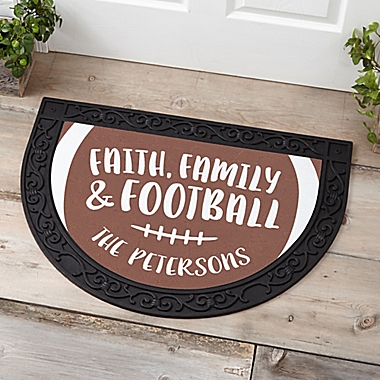 Football Season Half Round Doormat. View a larger version of this product image.