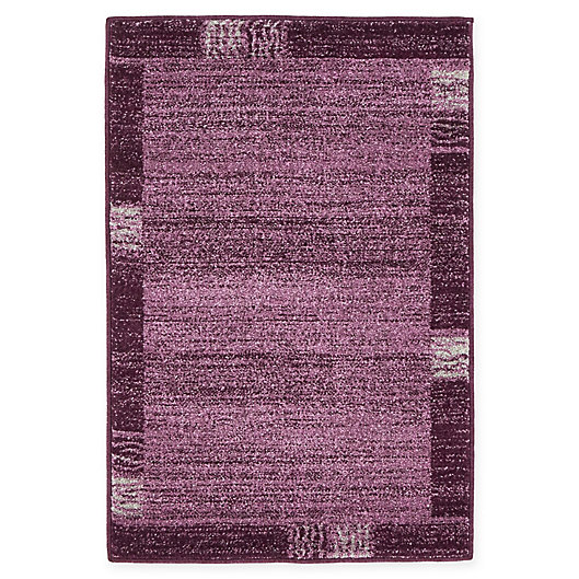 Alternate image 1 for Unique Loom Sarah Del Mar 2'2 x 3'2 Powerloomed Accent Rug in Purple