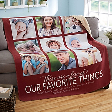 My Favorite Things 60-Inch x 80-Inch Sherpa Blanket. View a larger version of this product image.