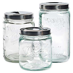 Mason Craft & More® 3-Piece Pop-Up Canister Set in Clear