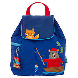 Stephen Joseph® Bear Fishing Quilted Backpack in Blue