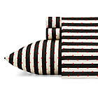 Alternate image 0 for Betsey Johnson&reg; Wonderland Stripe Queen Sheet Set in Black
