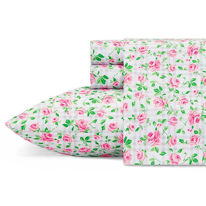 Betsey Johnson® Plaid Roses Sheet Set | Bed Bath & Beyond