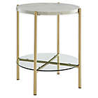 Alternate image 0 for Forest Gate 20&quot; Giselle Modern Round Side Table in Faux Marble/Gold