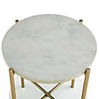 Alternate image 1 for Forest Gate 20&quot; Giselle Modern Round Side Table in Faux Marble/Gold