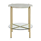 Alternate image 2 for Forest Gate 20&quot; Giselle Modern Round Side Table in Faux Marble/Gold