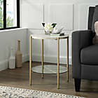 Alternate image 4 for Forest Gate 20&quot; Giselle Modern Round Side Table in Faux Marble/Gold
