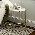 Alternate image 6 for Forest Gate 20&quot; Giselle Modern Round Side Table in Faux Marble/Gold