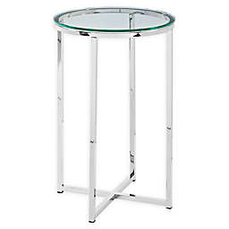 Forest Gate™ Modern Glam 16-Inch Round Side Table in Chrome