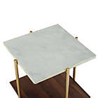 Alternate image 3 for Forest Gate 20&quot; Giselle Mid-Century Modern Square Side Table in Faux Marble/Gold