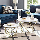 Alternate image 3 for Forest Gate Olivia Modern Geometric Nesting Coffee Table Set in Faux Marble