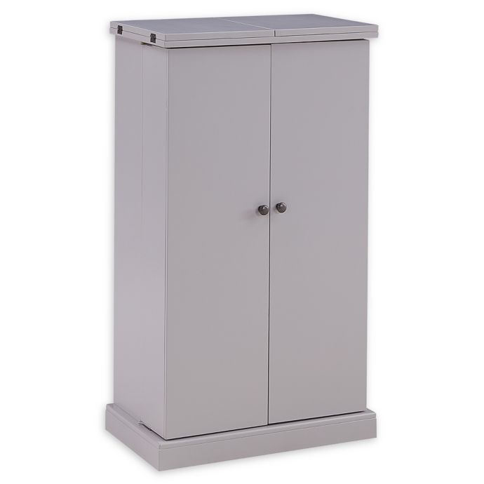 Southern Enterprises Fold-Away Bar Cabinet in Gray | Bed ...