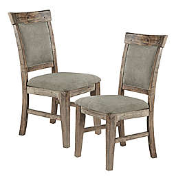 INK+IVY Rubberwood Upholstered Oliver Dining Chairs (Set of 2)