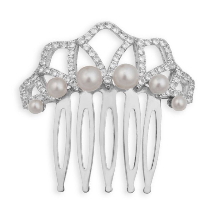 Badgley Mischka Vintage Elegance Sterling Silver Hair Comb Bed