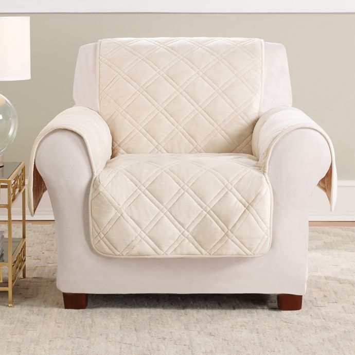Sure Fit® Triple Protection Accent Chair Cover | Bed Bath & Beyond