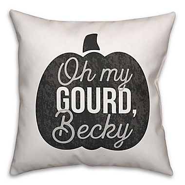 &quot;Oh My Gourd, Becky&quot; Square Throw Pillow. View a larger version of this product image.