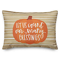 Count Our Blessings Oblong Throw Pillow