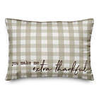 Alternate image 0 for Extra Thankful Plaid Oblong Throw Pillow