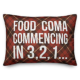 Food Coma Oblong Throw Pillow